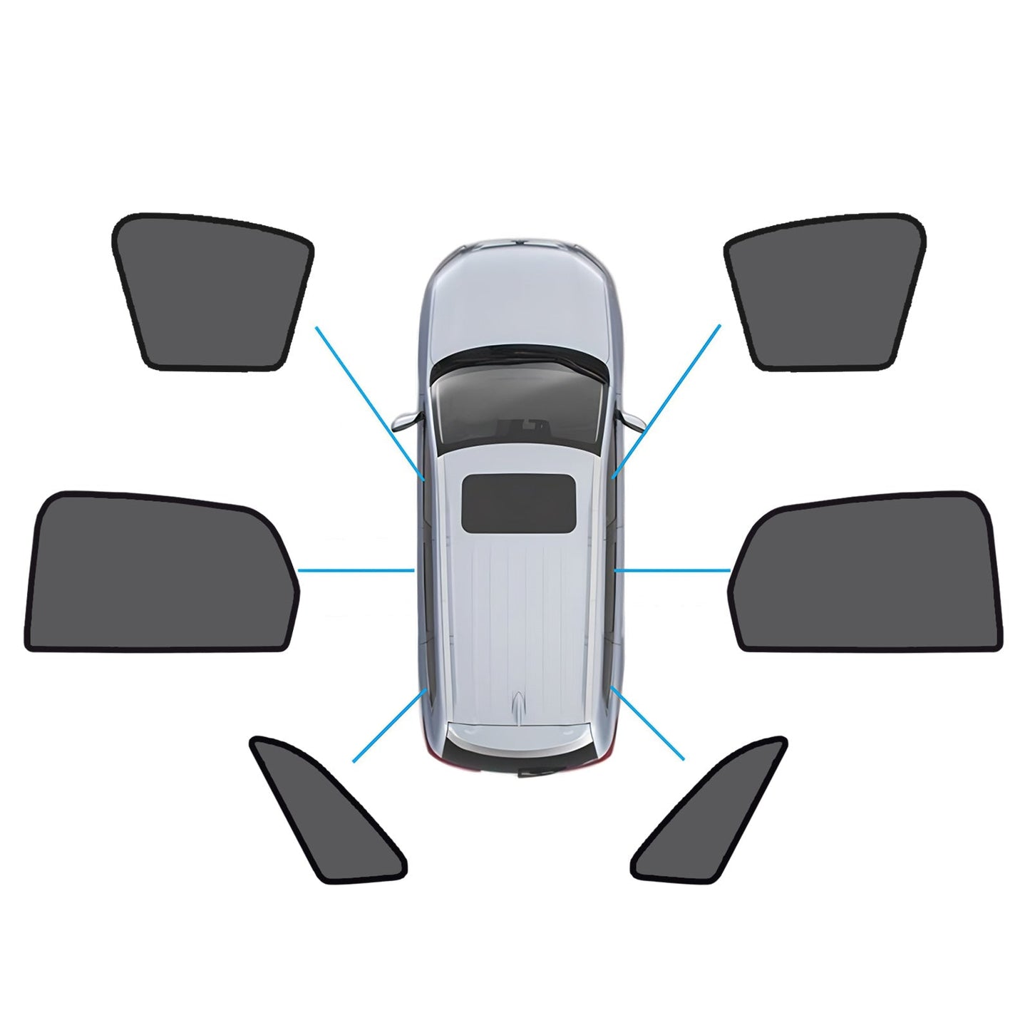 Magnetic Mesh Sun Shades for Audi Q3 RS Q3 (2019-2025)