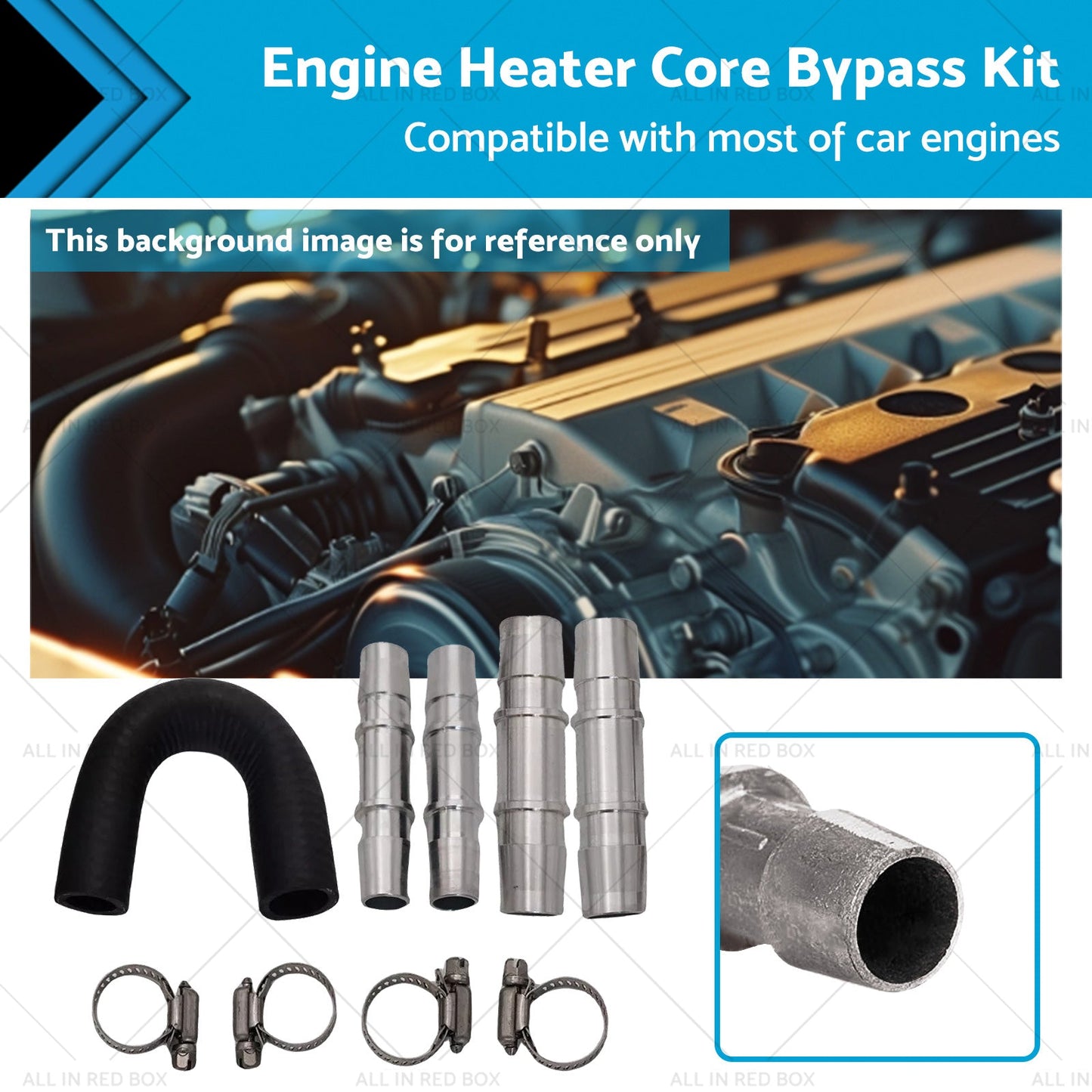 Heater Core Bypass Kit 5/8in 3/4in Hose for Chevrolet Silverado 1999-2006