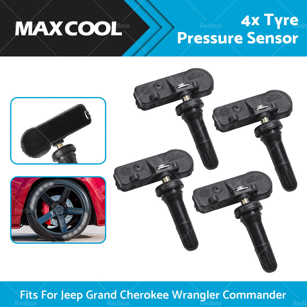 Tyre Pressure Sensor x 4 for Jeep Grand Cherokee Wrangler 2005-2010