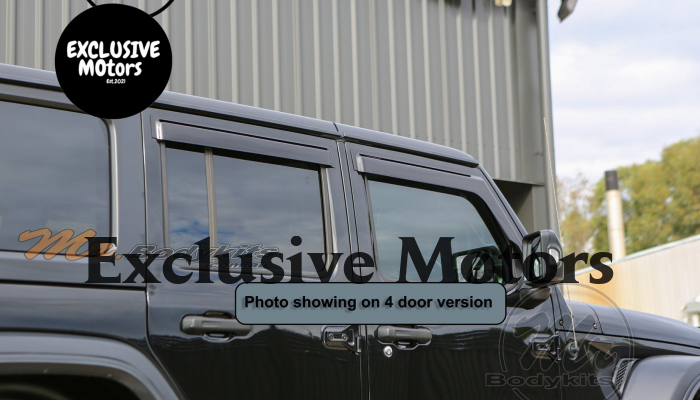 2-Door Window Visor for Jeep Wrangler JL 2018-2024