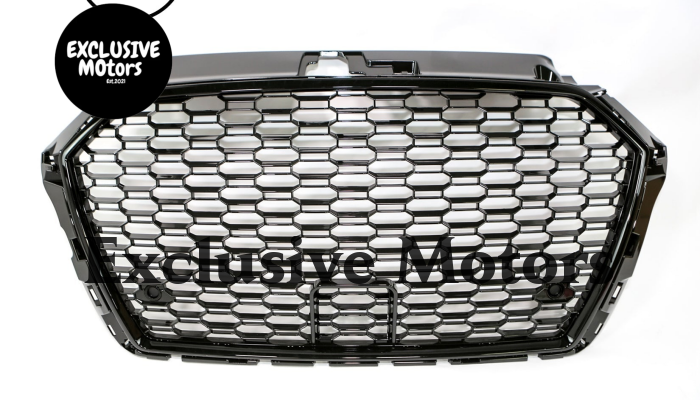 RS3 Honeycomb Grille for Audi A3 8V Black 2017-2019