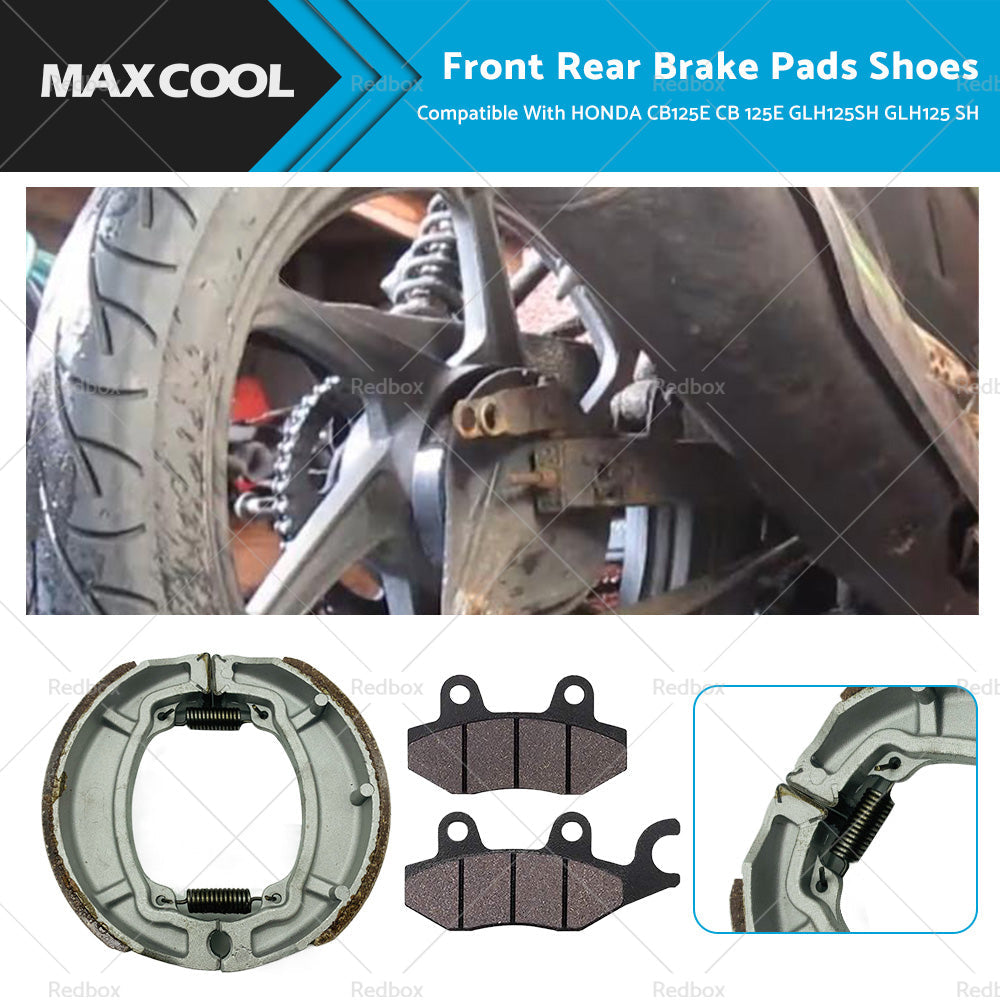 Front Rear Brake Pads for Honda CB125E GLH125SH 2012-2023