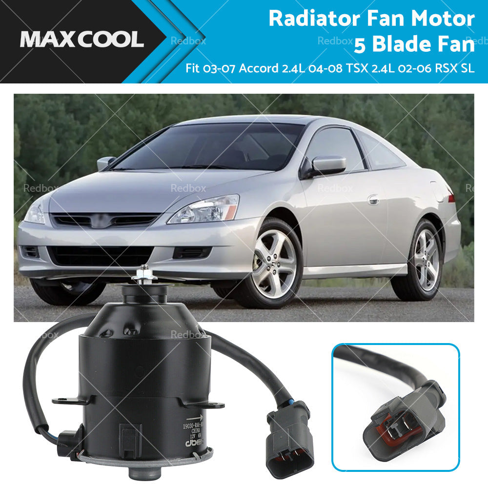 Radiator Fan Motor 5 Blade for Honda Accord/RSX 2.4L 2003-2008