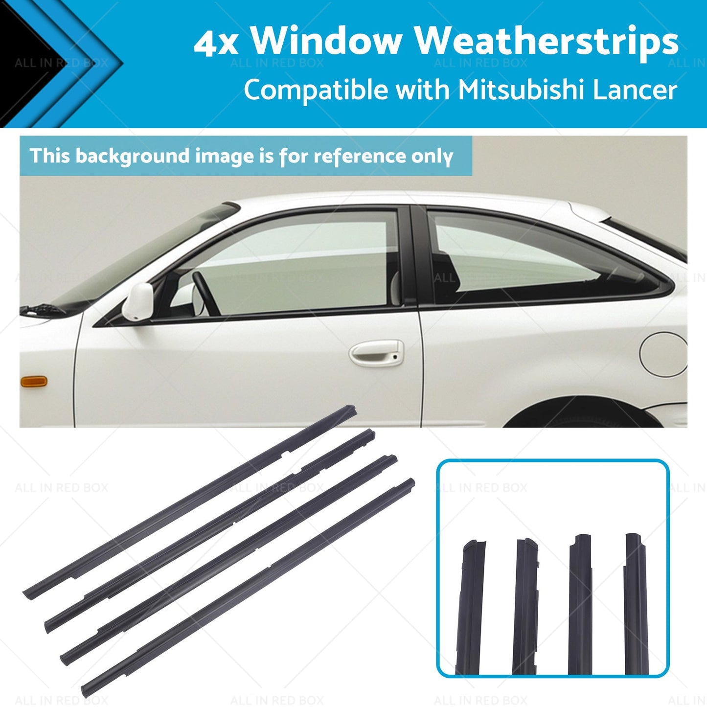 Window Weatherstrips Trim Set for Mitsubishi Lancer 2008-2017