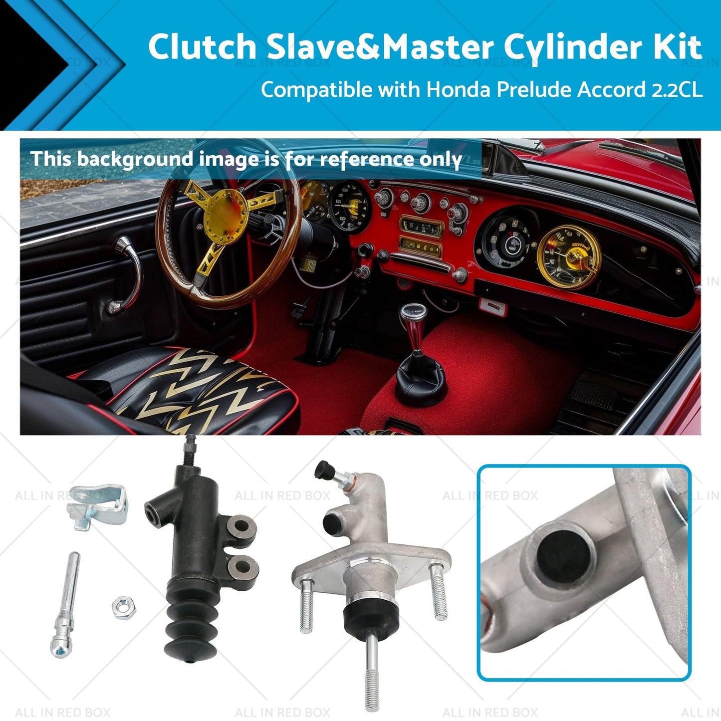Clutch Slave & Master Cylinder Kit for Honda Prelude Accord 2.2CL 1992-2001