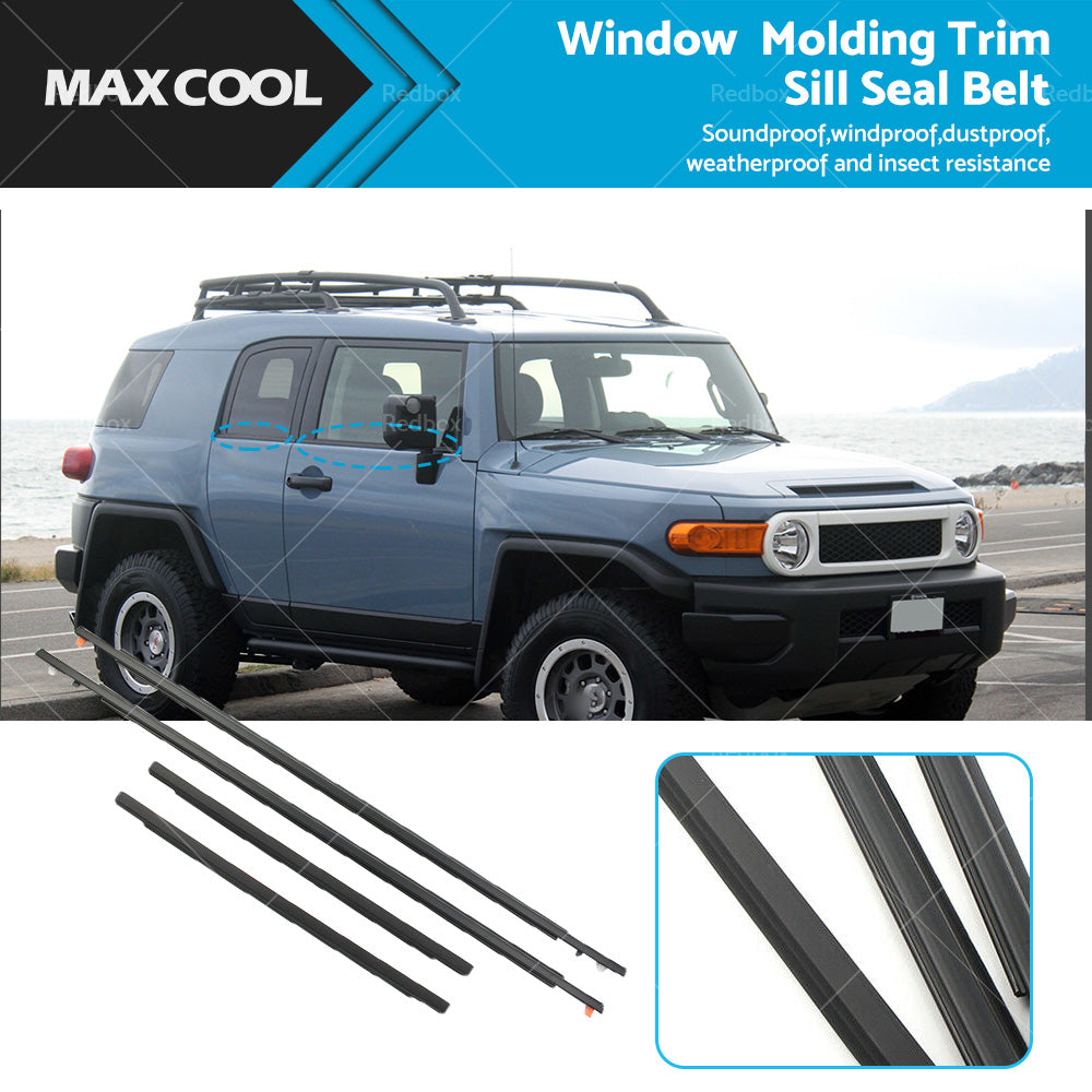 Door Auto Window Trim Moulding Belt Weatherstrip for Toyota FJ Cruiser 2007-2014
