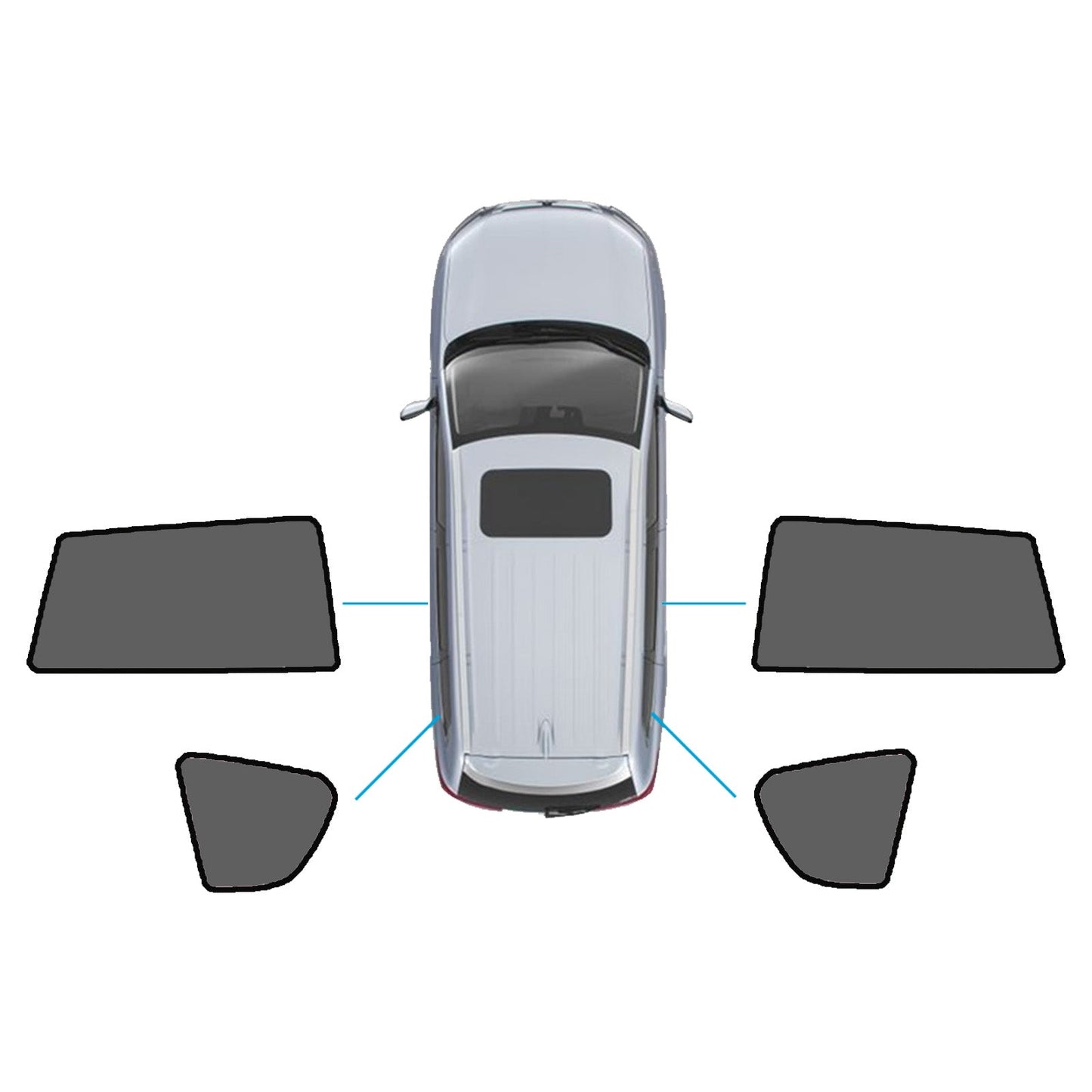 Window Sunshade Magnetic Nylon Suitable For Toyota RAV4 2005-2012-4