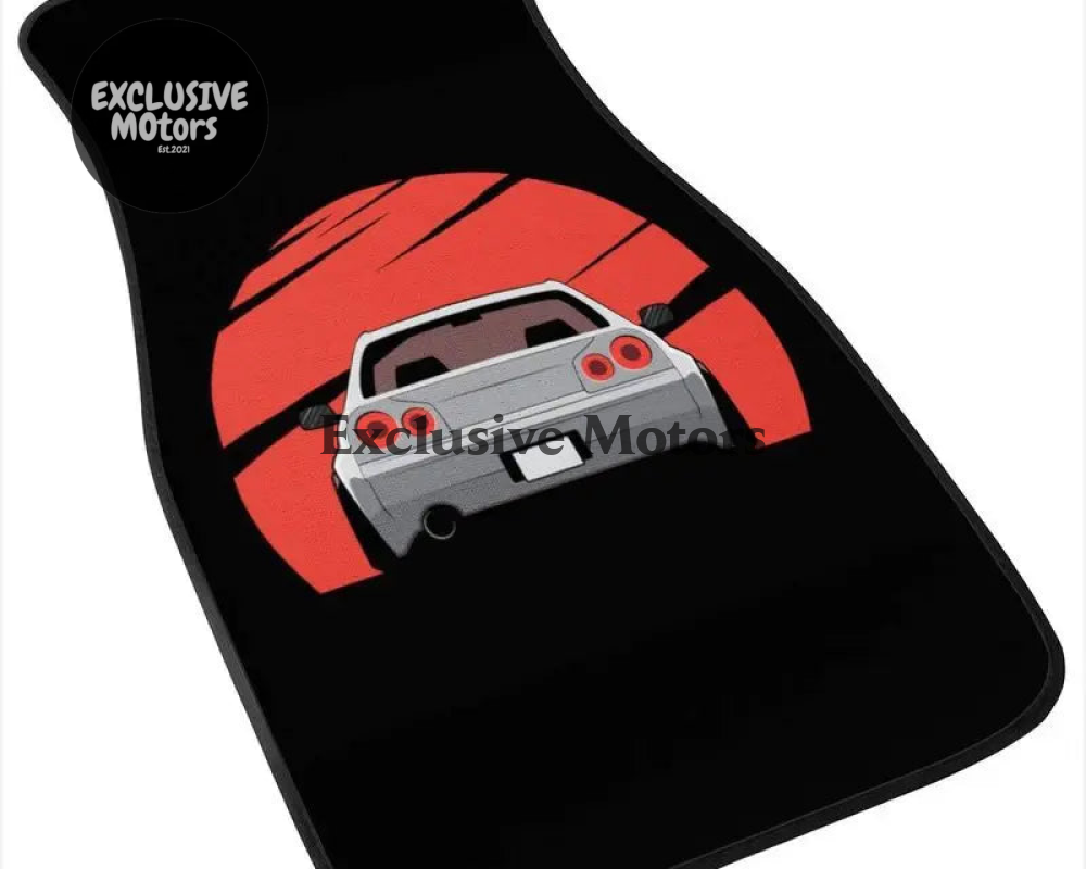 Custom R34 Skyline Japanese In To The Sun Set Floor Mats