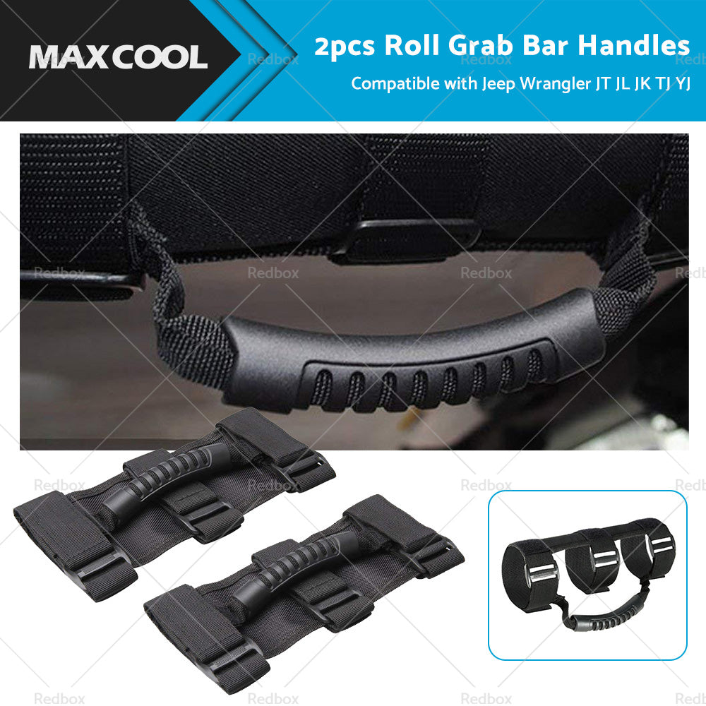 Off Road Grab Bar Handles for Jeep Wrangler TJ/JK/JL/JT 1997-2023 Black