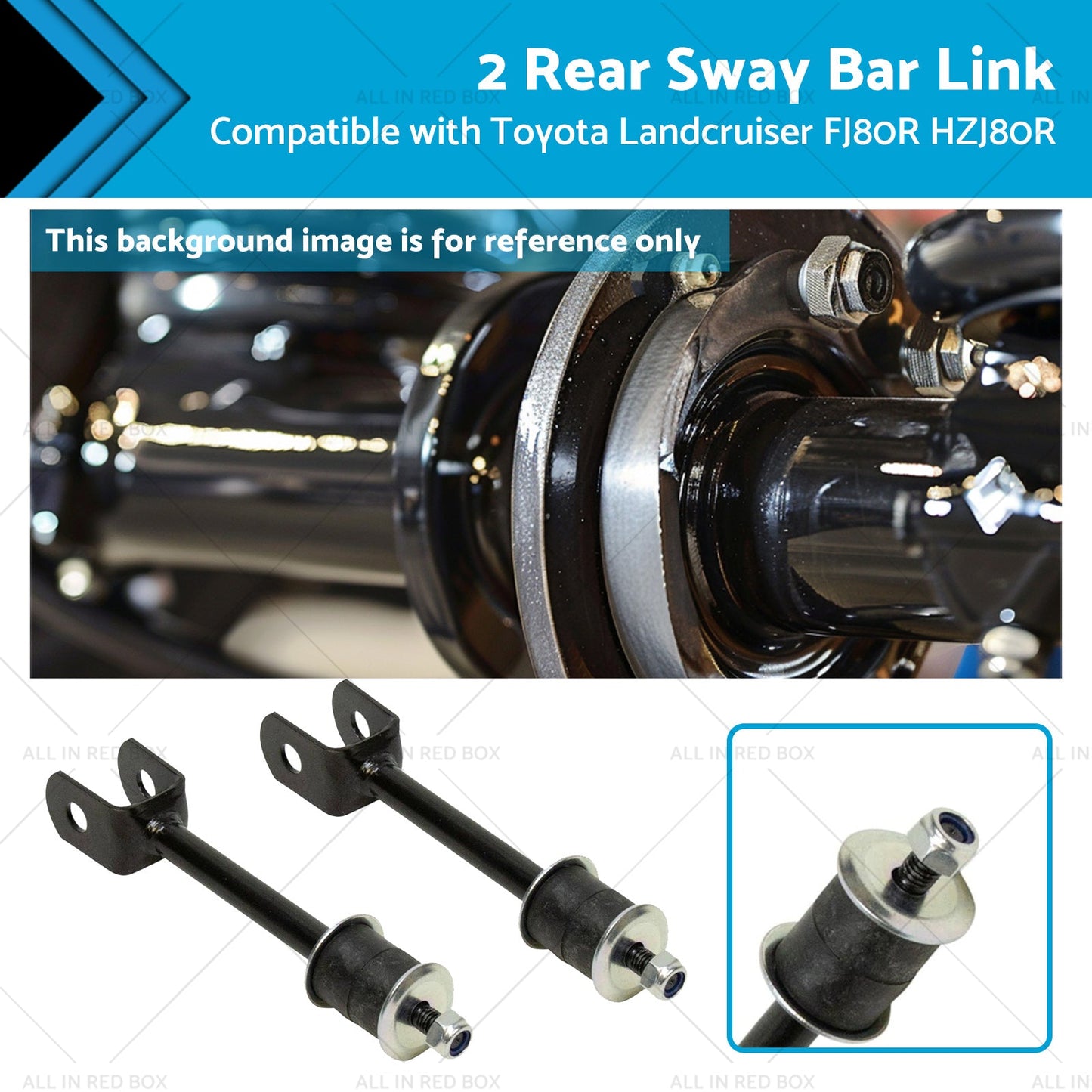 Rear Sway Bar Link Bush Kit for Toyota Landcruiser FJ80R HZJ80R 1992-2019