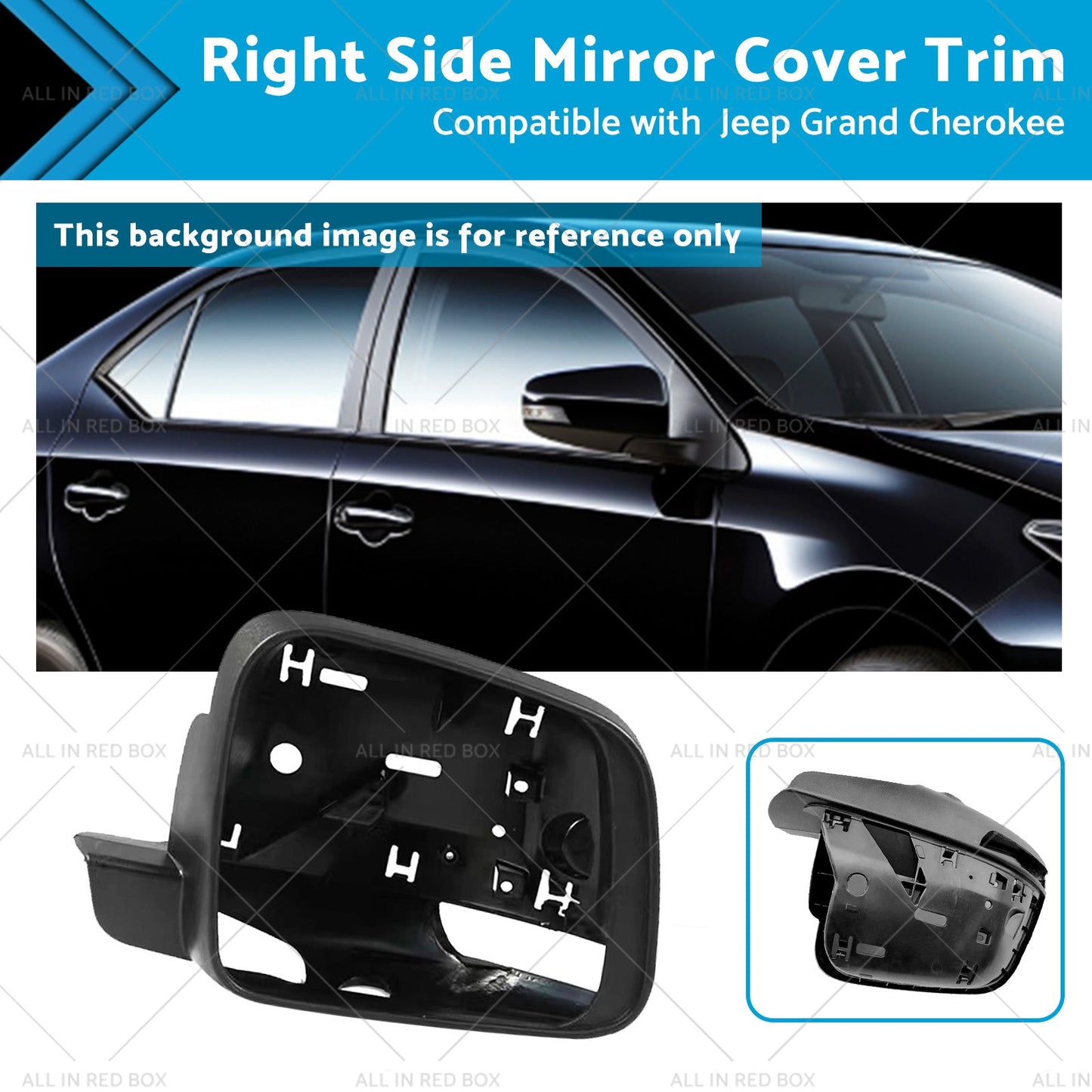 Right Side Mirror Cover Trim for Jeep Grand Cherokee WK 2010-2023