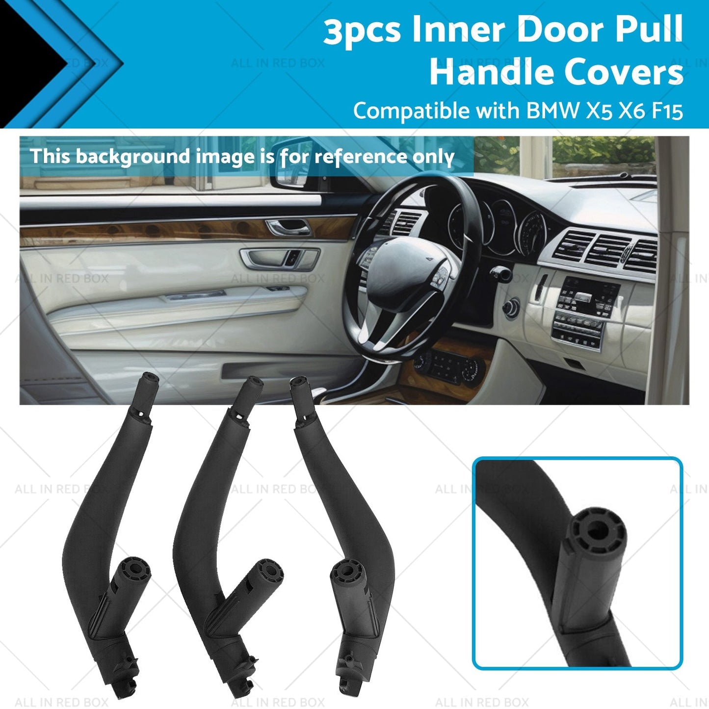 Inner Door Pull Handle Covers for BMW X5 X6 F15 F16 F85 2013-2019