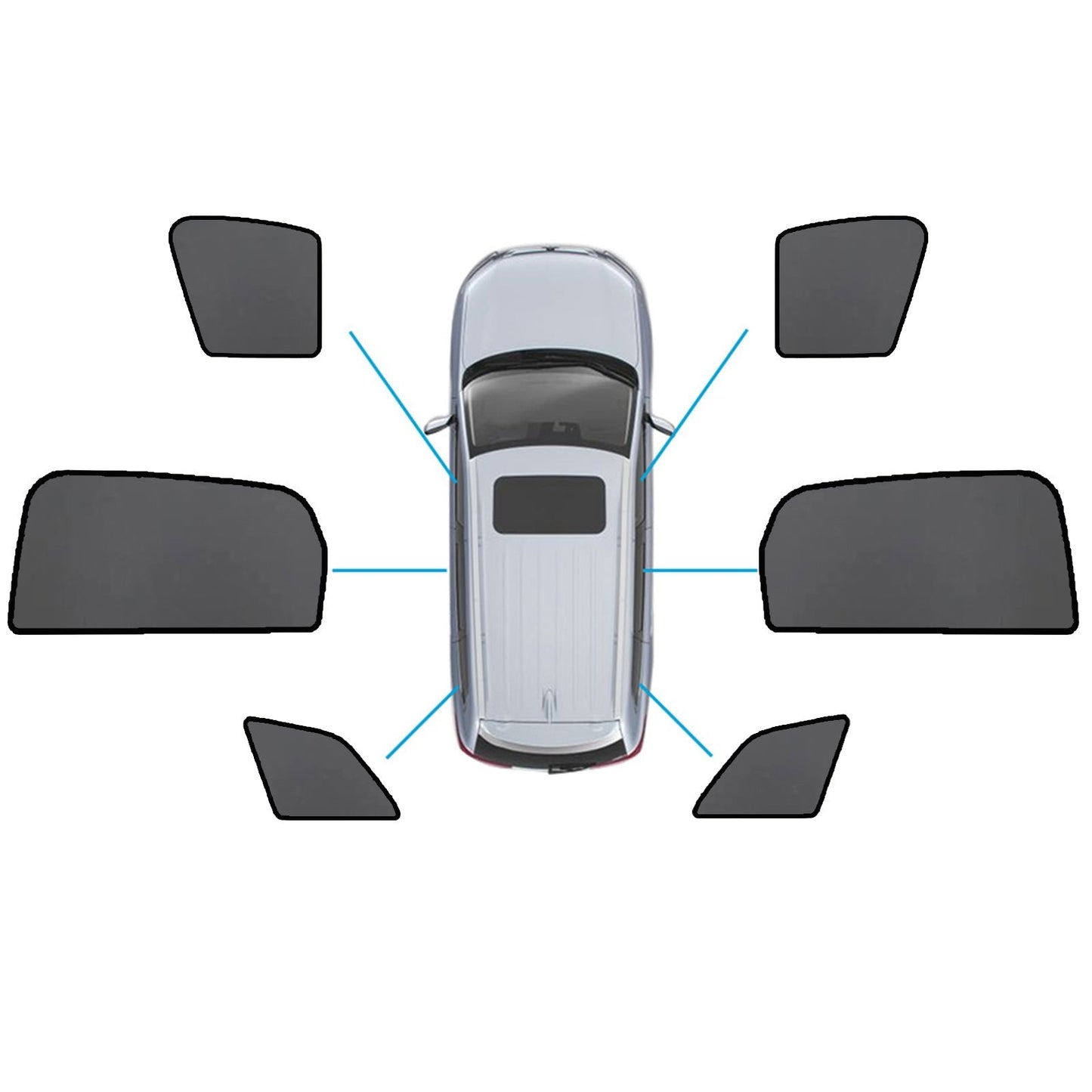 Sun Shades Magnetic Mesh for Audi Q7 SQ7 (2015-2025)