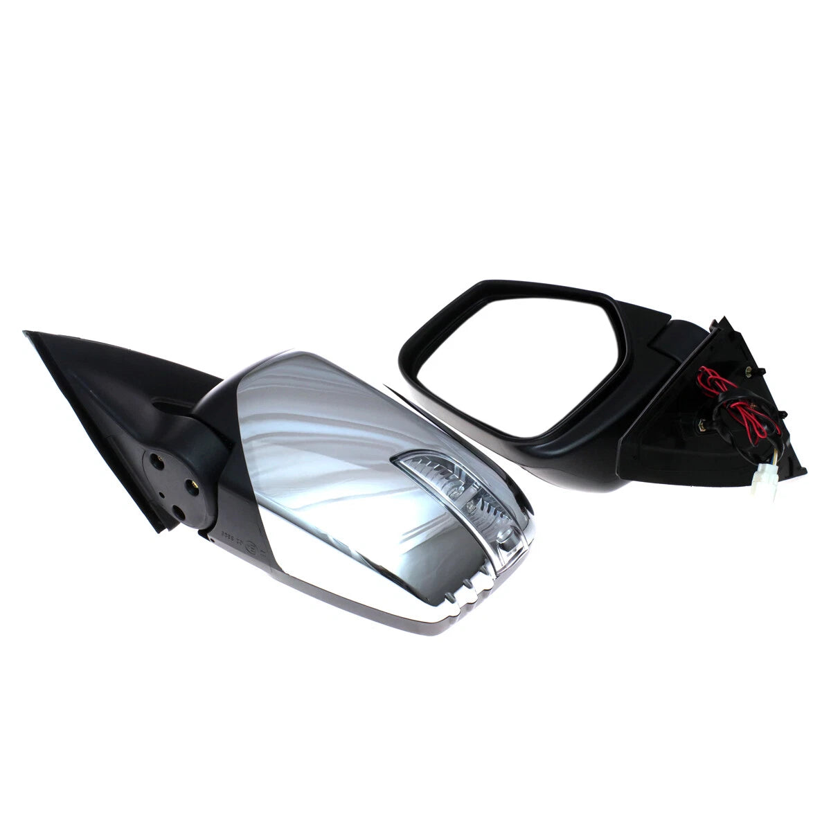 Chrome LED Electric Wing Mirrors for Mitsubishi L200 Triton Warrior 2006-2016