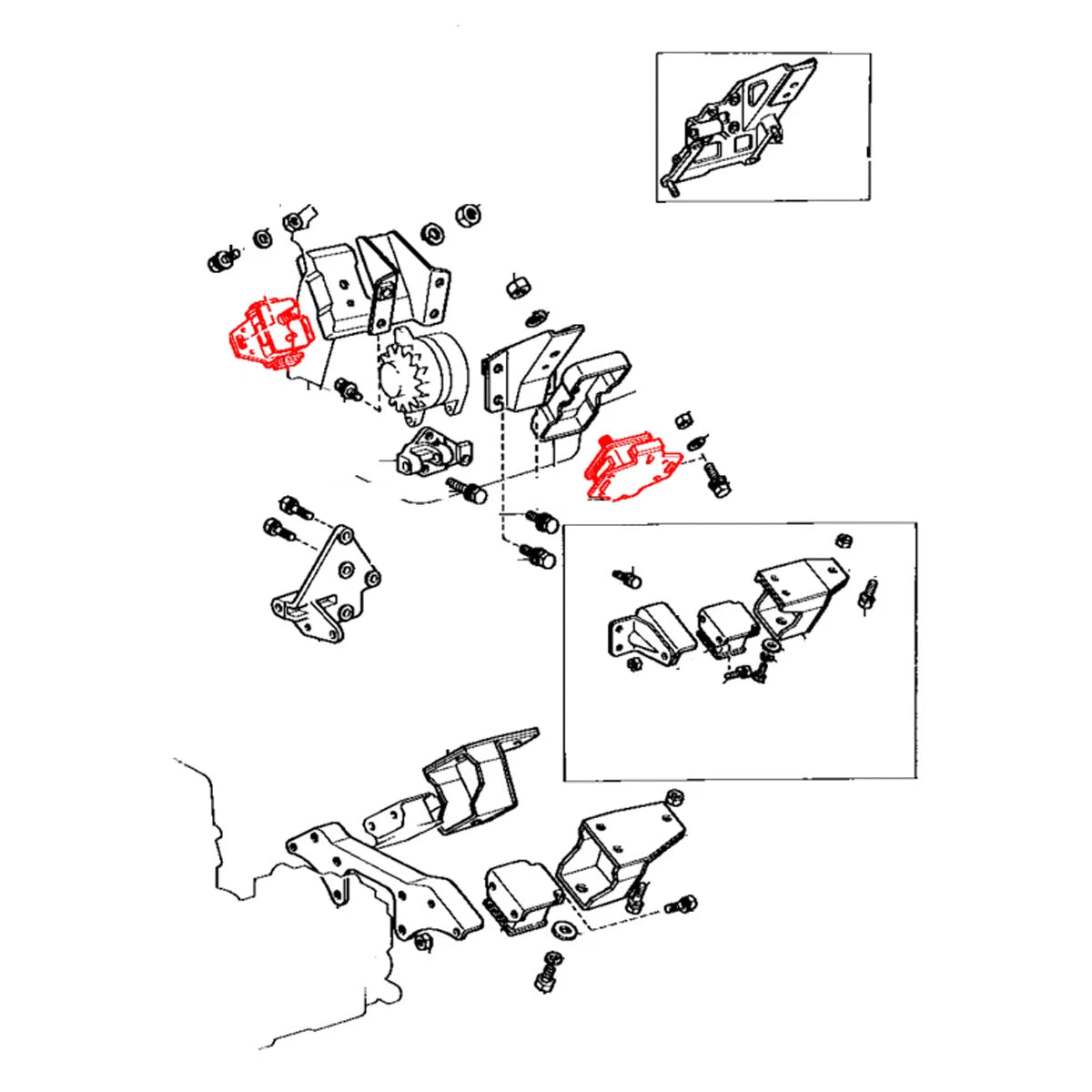 Front Engine Mount x2 for Toyota Coaster Minibus DLX STD RB11-RB20