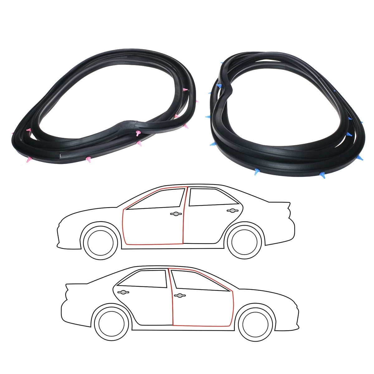 Front Door Weatherstrip x2 for Suzuki Cultus Forsa Swift SA310 SA413 Hatchback
