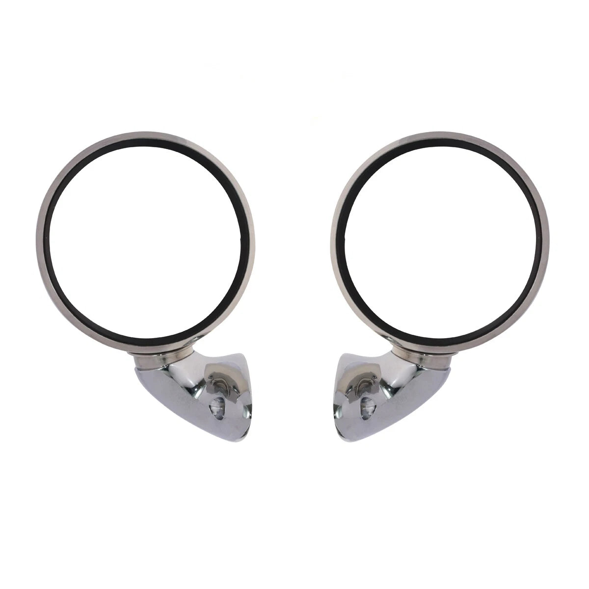 Chrome Steel Fender Door Mirror x2 for Ford Escort Fiesta Oldsmobile Toronado