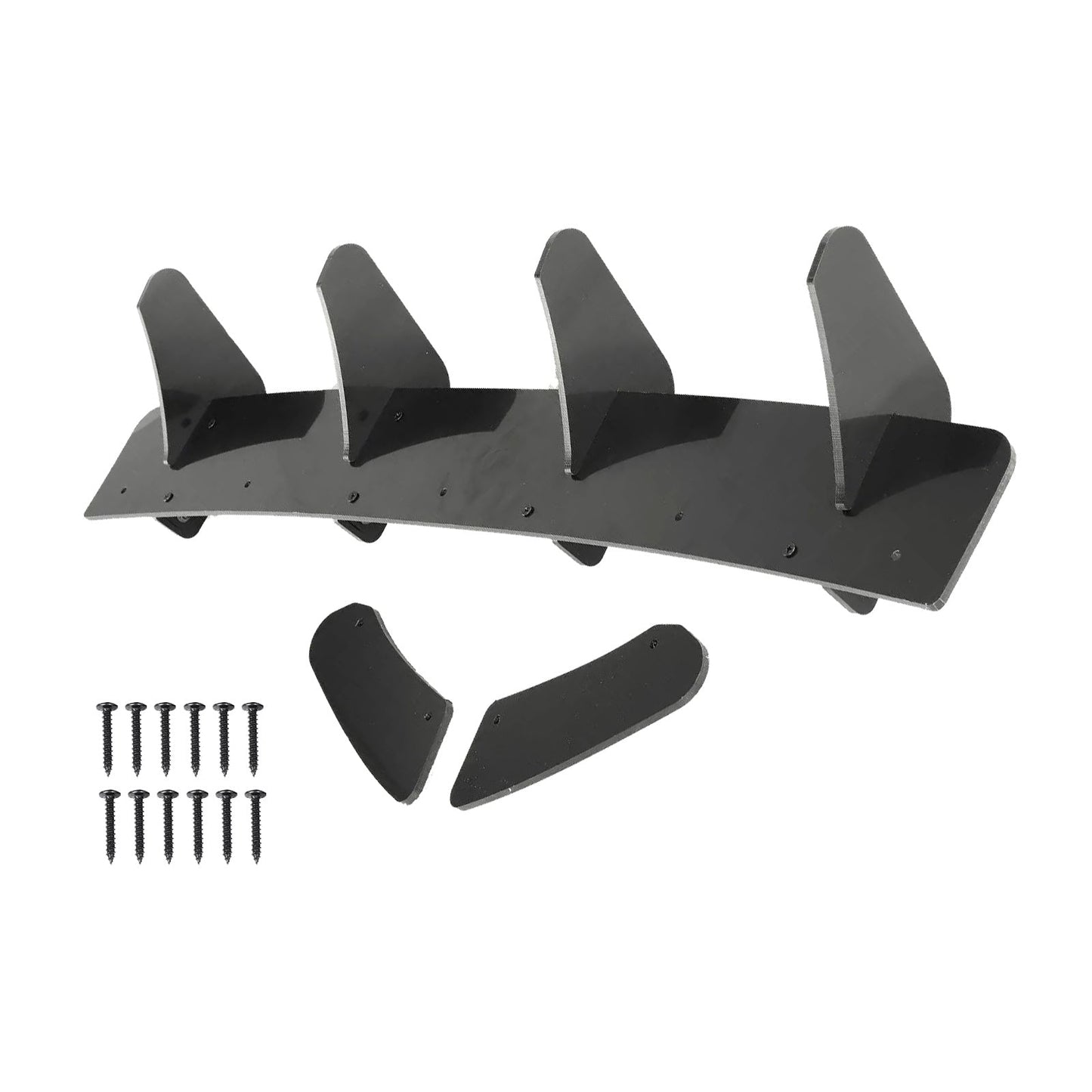 4 Fins Rear Bumper Diffuser Lip Spoiler Suitable For Volkswagen VW Golf MK7 GTI-0
