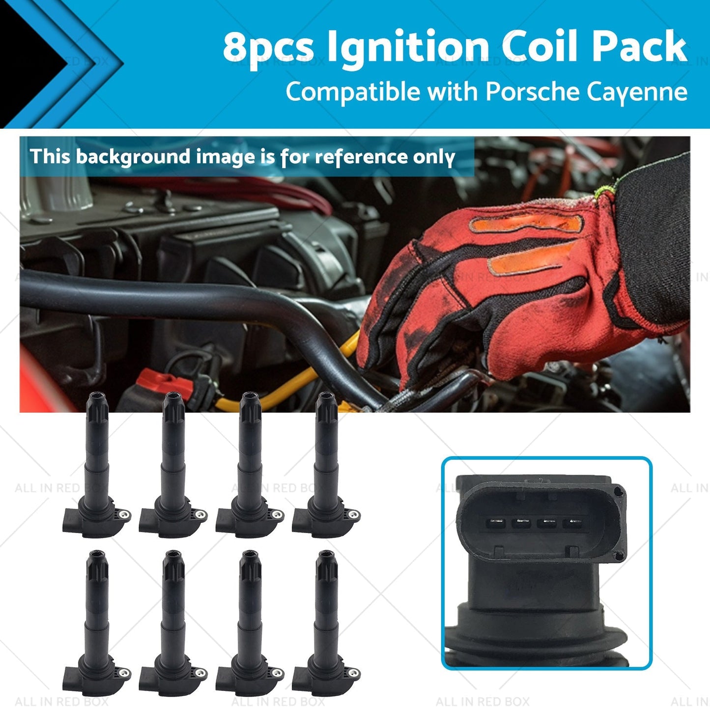 8x Ignition Coil Pack for Porsche Cayenne 4.5L 2003-2006