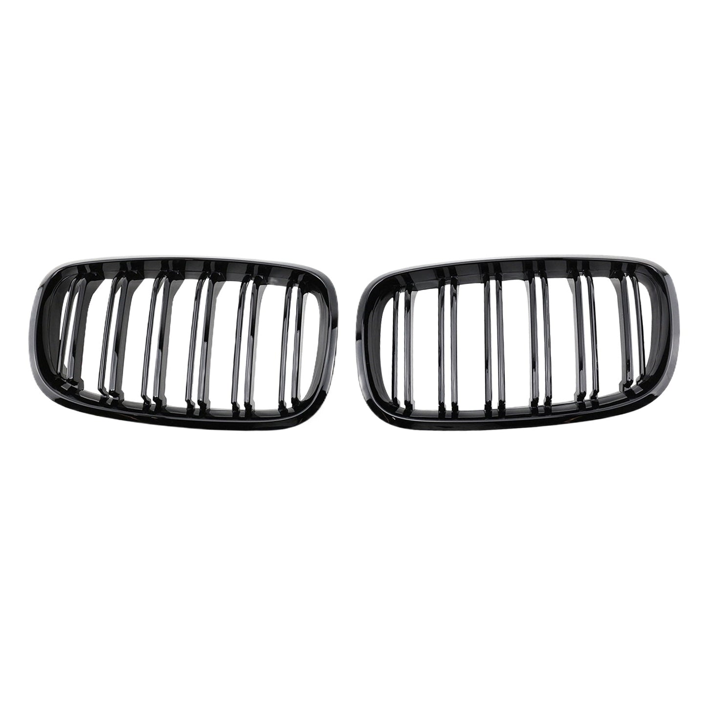 2x Front Grill Grille Gloss Black Suitable For BMW E70 X5 / E71 X6 2007-2013-0