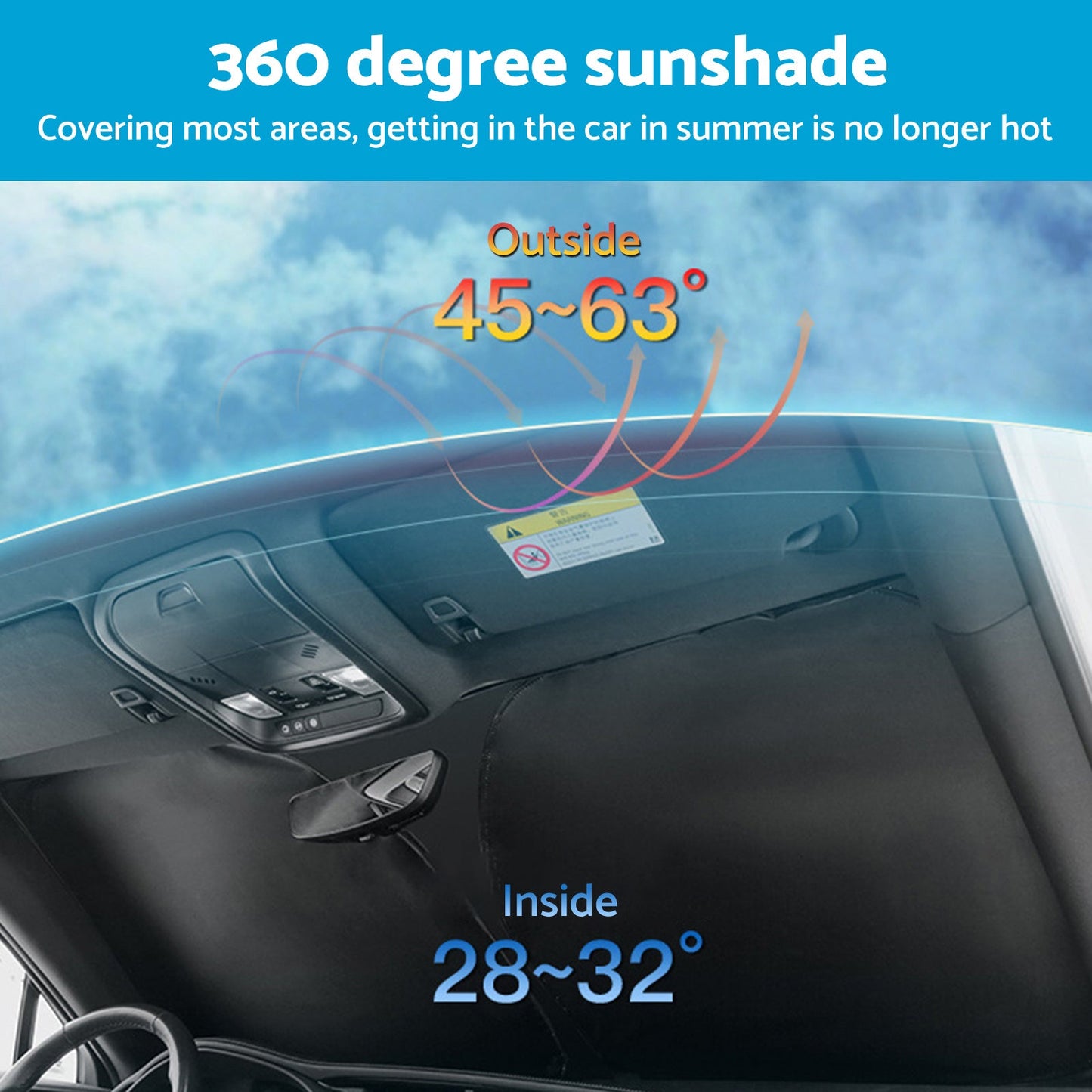 6-Layer Windscreen Sun Shade Suitable For Nissan X-Trail T33 2022-2025 With UV Protection-4