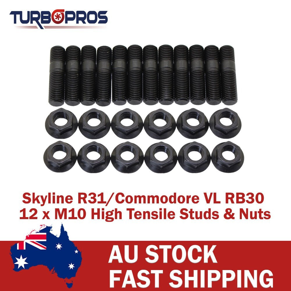 High Tensile Exhaust Manifold Stud Kit for Nissan Skyline R31 RB30 Commodore VL