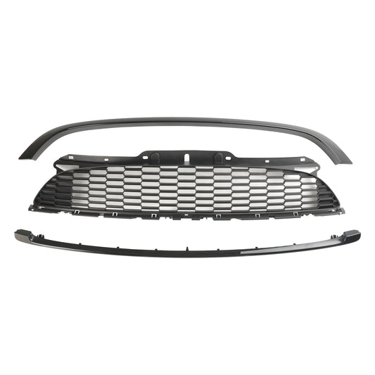 3PCS Gloss Black Front Grille for MINI R58 Cooper S JCW Coupe 11-15
