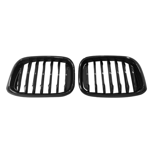 Front Bumper Grill Grille Suitable For BMW X3 G01 X4 G02 2018-2021 Gloss Black-0