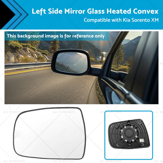 Heated Convex Mirror Glass with Base for Kia Sorento XM 2009-2014