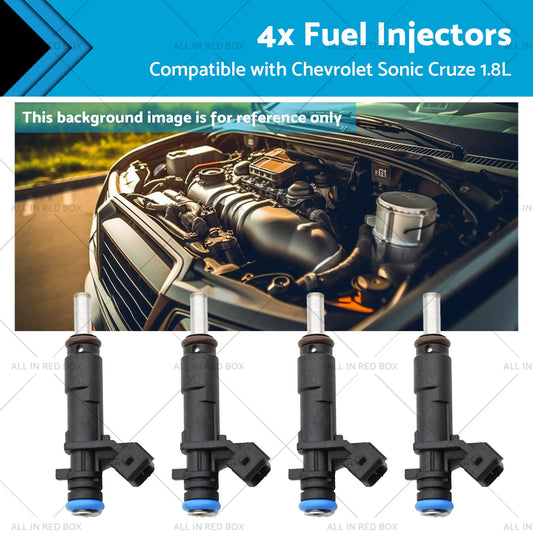 4x Fuel Injectors for Chevrolet Sonic Cruze 1.8L 2011-2016