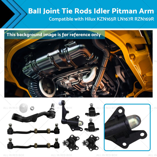Ball Joint Tie Rods Idler Pitman Arm for Hilux LN167R RZN169R KZN165R 1997-2005