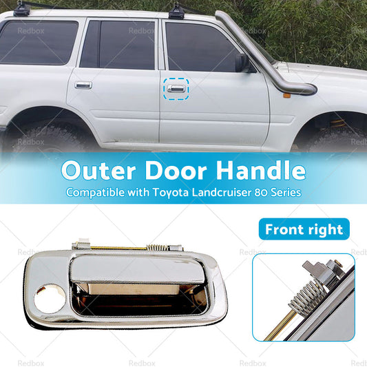 Chrome Front Right Outer Door Handle for Toyota Landcruiser 80 1990-1997