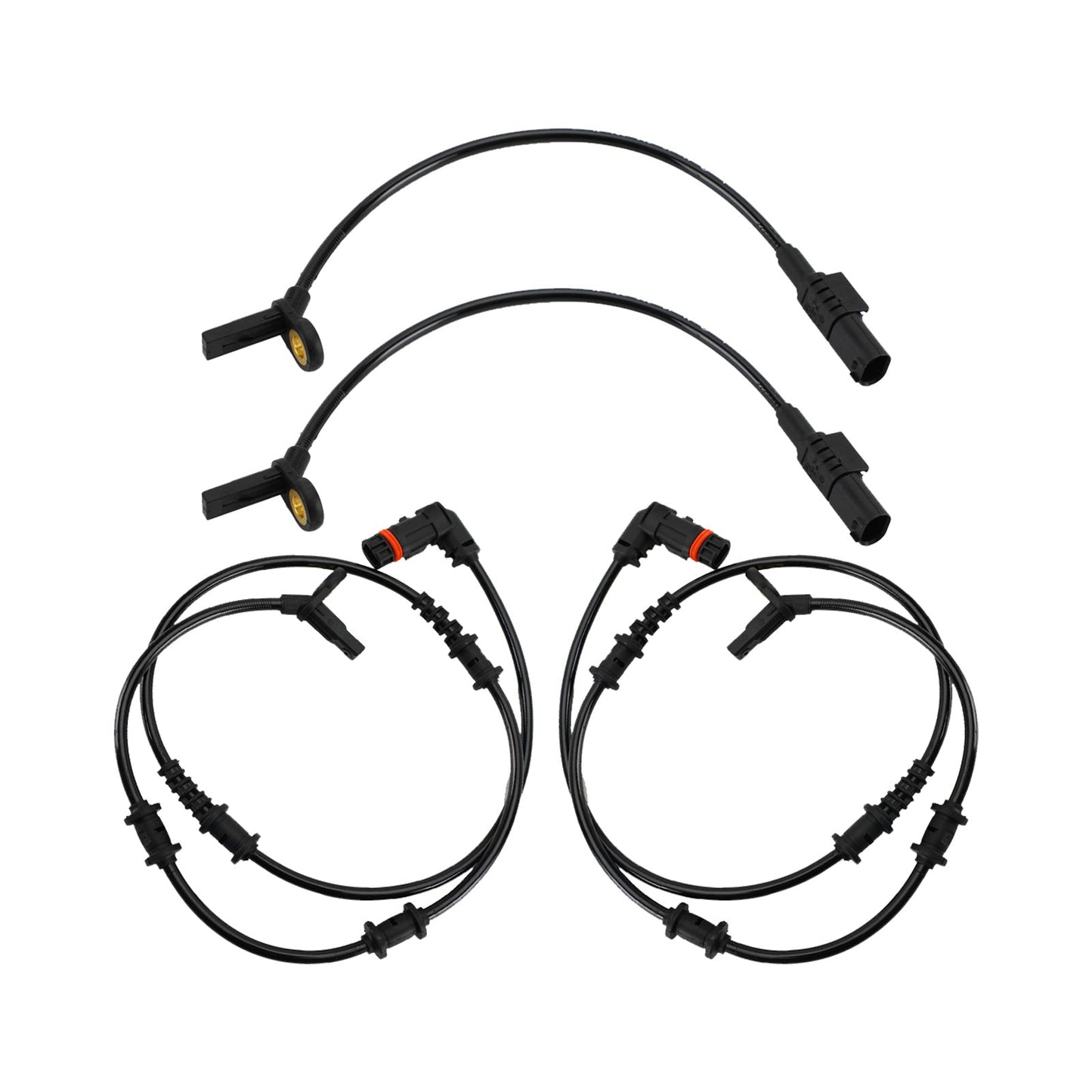 4x Front & Rear ABS Speed Sensor Set Suitable For Mercedes-Benz W164 ML350 / ML320-0