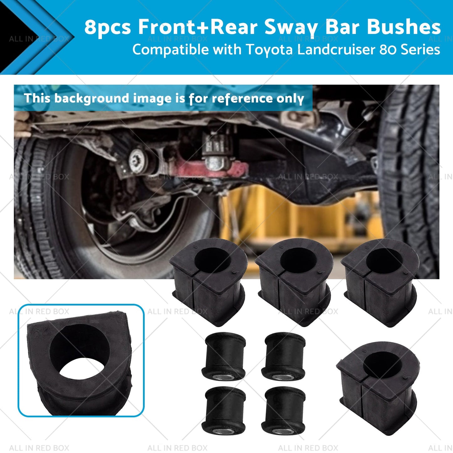 FrontRear Sway Bar Bushes for Toyota Landcruiser 80 Series 1993-1997