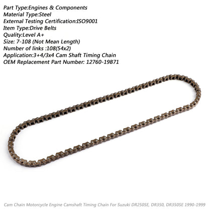 Timing Cam Chain 108L For Suzuki AN250 DR250 DR350 LTF400 LTF300 12760-19B71 Generic