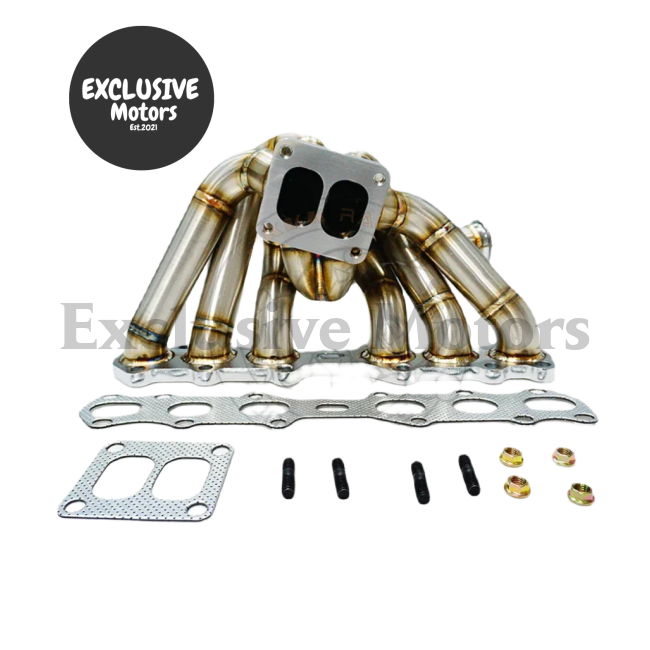 Stainless Steel  T4 Turbo Exhaust Manifold w 44mm W/G for Toyota Supra 1JZ-GTE