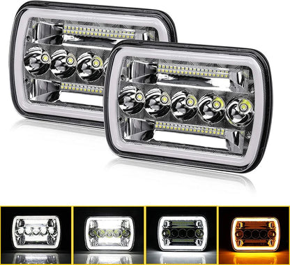 Halo LED Headlights for Toyota Hilux LN106 (1989–1997) – WOF-Compliant Style Upgrade