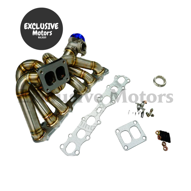 Stainless Steel  T4 Turbo Exhaust Manifold w 44mm W/G for Toyota Supra 1JZ-GTE