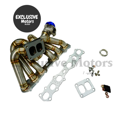 Stainless Steel  T4 Turbo Exhaust Manifold w 44mm W/G for Toyota Supra 1JZ-GTE