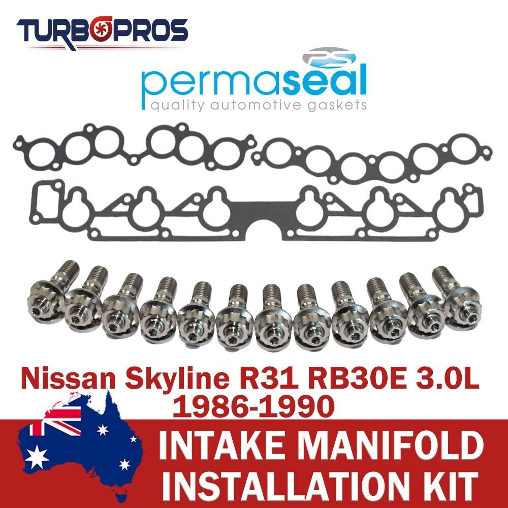 Permaseal Intake Manifold Titanium Stud & Gasket Kit for Nissan Skyline R31 3.0L