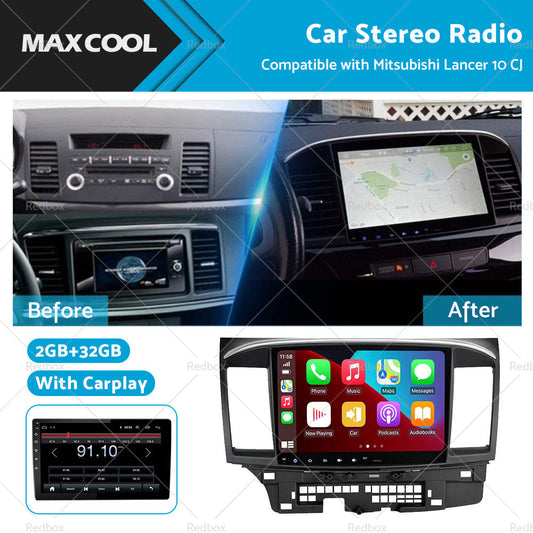 32GB 10.1" Carplay Radio GPS for Mitsubishi Lancer 10 CJ 2007-2017