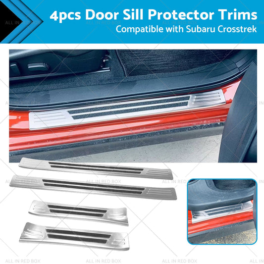 Steel Door Sill Protector Trim Scuff Plate for Subaru Crosstrek 2023