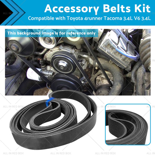 Accessory Belts Kit for Toyota 4Runner Tacoma 3.4L V6 1995-2004