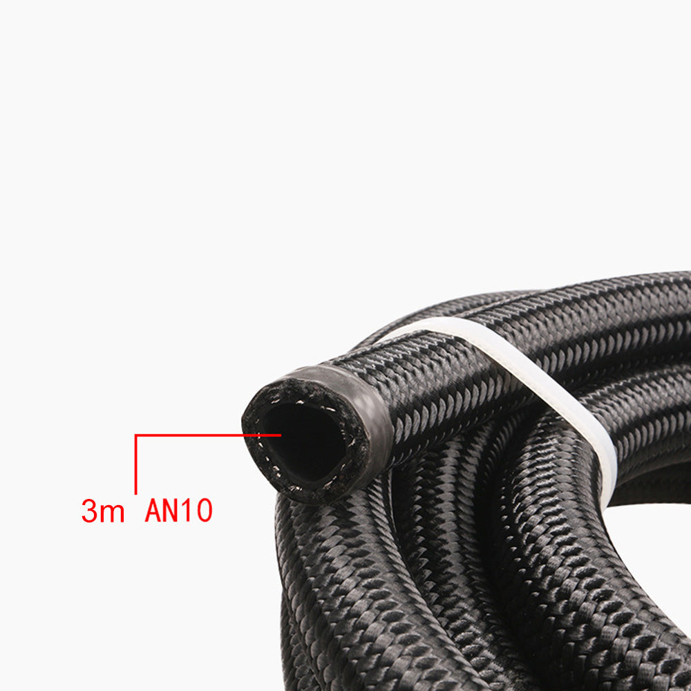 Aluminium Baffled Engine Oil Catch Can 0. 75L 2 Port AN10  3M Hose Fitting Kit-3