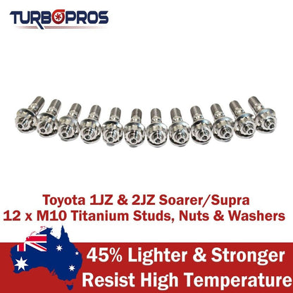 Titanium Exhaust Manifold Stud Kit for Toyota Soarer/Supra 1JZ, 2JZ, 1FZ Series