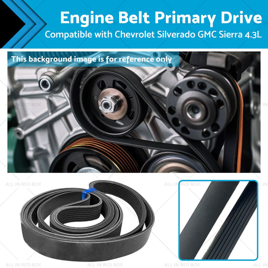 Engine Belt 4.3L Primary Drive for Chevrolet Silverado GMC Sierra 2019-2023