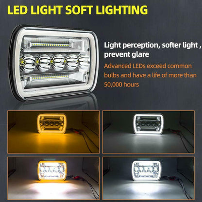 Halo LED Headlights for Toyota Hilux LN106 (1989–1997) – WOF-Compliant Style Upgrade