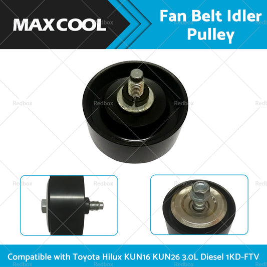 Fan Belt Idler Pulley for Toyota Hilux KUN16 KUN26 3.0L Diesel 2005-2015