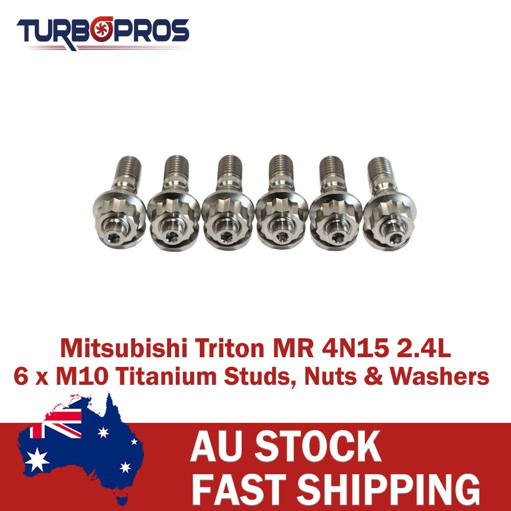 Titanium Turbo Charger Stud Kit for Mitsubishi Triton MR 4N15 2.4L