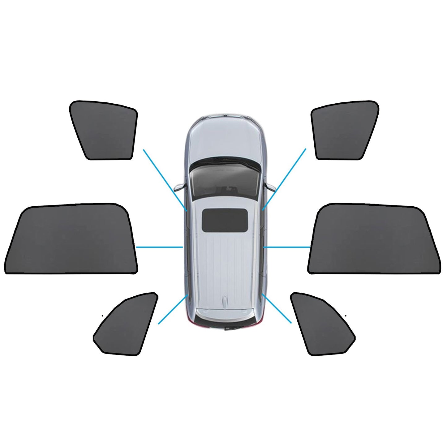 Car Window Sun Shade Magnetic Sun Blind Mesh Suitable For BMW X5 F95 / G05 2018-On-5